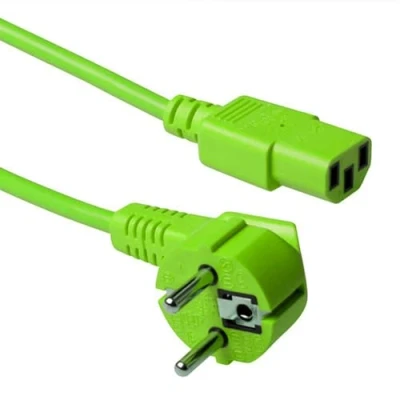 Abbildung von ACT Kaltgerätekabel 5m, C13 Kabel, PC Stromkabel, CEE 7/7 auf 3 Pin Schutzkontakt AK5405 Grün