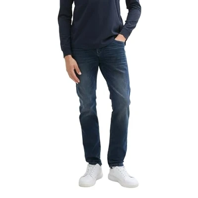 Abbildung von TOM Tailor denim Superflex Aedan Jeans Straight Leg, Herren, Größe: 34x34, Mid stone blue black