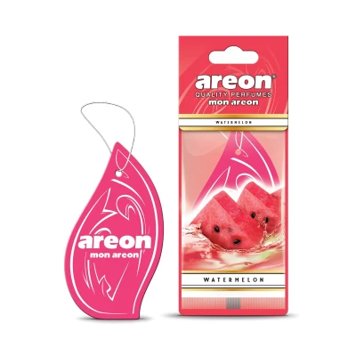 Abbildung von AREON Mon Auto Lufterfrischer Wassermelone Duft Autoduft Anhänger Hängend Aufhängen Spiegel (Watermelon Pack x 1)
