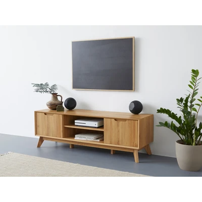 Abbildung von andas Lowboard &quot;Pandrup&quot;, mit 3 Einlegeböden und Kabeldurchführung, B:135 cm, H:44 cm