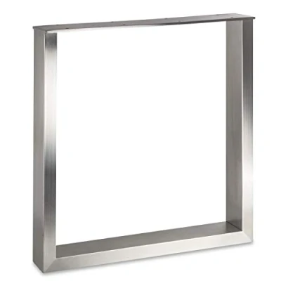 Abbildung von SOTECH Tischgestell KUFE ECHT Edelstahl/Profil 80 x 40 mm/Höhe: 720 mm/Tiefe: 700 mm höhenverstellbar Tischuntergestell Tischkufe Tischbein Tischfuß