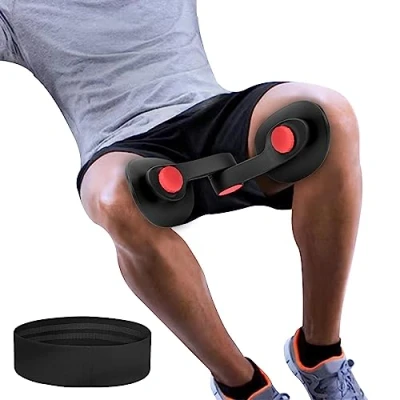 Abbildung von Oberschenkeltrainer 35lb Beckenboden Trainer Damen für Frau Beinpresse Po Zuhause MäNner Trainingsgerät FitnessgeräTe SportgeräTe Beckenbodenmuskeltrainer GesäßTrainer（Schwarz