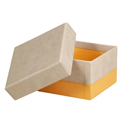 Abbildung von Rhodia 318883C Set mit 5 Boxen (aus italienischem Kunstleder, elegant und praktisch, ideal für Ihre Organisation) Stück, schokoladenbraun