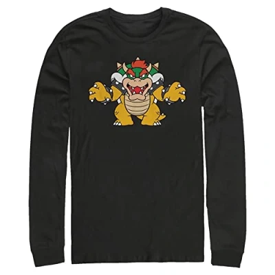 Abbildung von Nintendo Herren Just Bowser T Shirt, Schwarz, 4X Groß