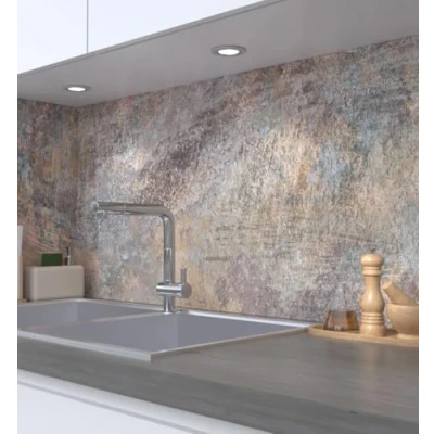 Abbildung von MyMaxxi Selbstklebende Küchenrückwand Folie ohne Bohren Motiv Abstrakter abgenutzter Beton grau 60cm hoch Klebefolie Wandbild Küche Wand Deko Mauer Marmor Zement Fläche, groesse_krw:280 x