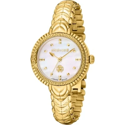 Abbildung von Roberto Cavalli Damen Analog Quarz Uhr mit Edelstahl Armband RV1L203M0051