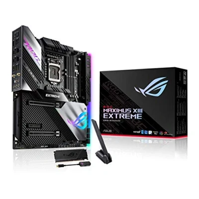 Abbildung von ASUS ROG Maximus XIII Extreme Gaming Mainboard Sockel Intel LGA 1200 (Intel Z590, EATX, 5x M.2, USB 3.2 Gen 2x2, PCIe 4.0, Thunderbolt 4, WiFi6, Aura Sync)