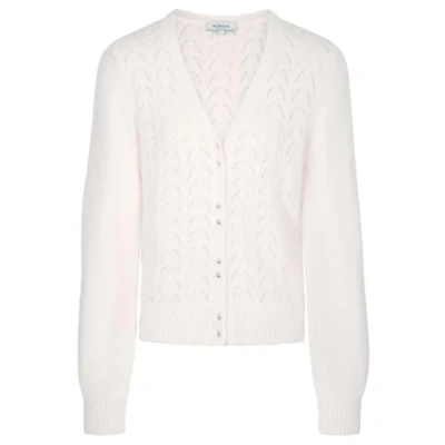 Abbildung von Morgan Longsleeved Openwork Details Strickjacke, Damen, Größe: Small, Rose