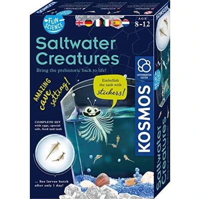 Abbildung von KOSMOS 616632 Fun Science Wuselnde Salzkrebse, Erwecke die Urzeit zum Leben, Experimentierset für Kinder ab 8 Jahre, Komplett Set, Eier, Futter, mehrsprachige Anleitung (DE, EN, FR, IT, ES, NL)