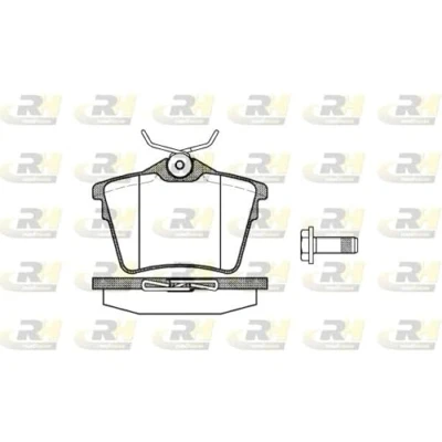 Abbildung von ROADHOUSE 21103.00 Bremsbelagsatz Hinterachse mit Schrauben Zubehör, Feder PEUGEOT: 407 SW, Limousine, 607 Limousine