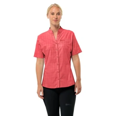 Abbildung von Jack Wolfskin Norbo Hemdbluse, Damen, Größe: Small, Vibrant red check