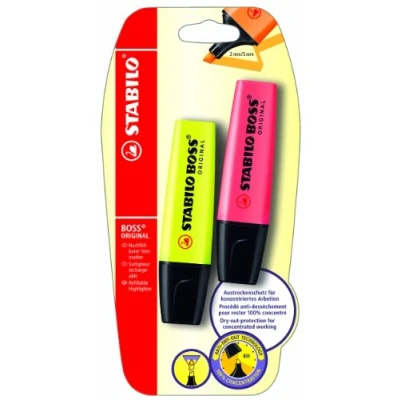 Abbildung von STABILO Textmarker BOSS ORIGINAL 2er Pack gelb, rot