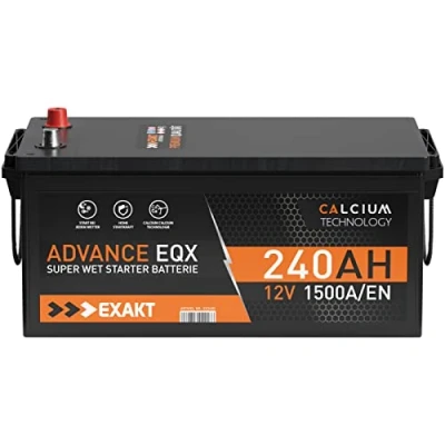 Abbildung von EXAKT LKW Batterie 12V 240Ah 1500A/EN ersetzt 225Ah 230Ah 220ah 235Ah 210Ah 200Ah verschlossen wartungsfrei Starterbatterie Schlepper Traktor