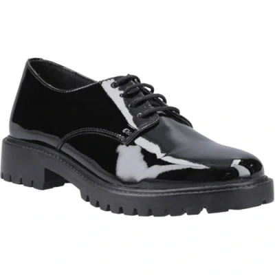Abbildung von Hush Puppies Aubrey Leder Derby Schuhe für Mädchen in Schwarz
