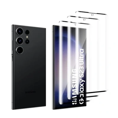 Abbildung von Zicurz 3 Stück Schutzglas für Samsung Galaxy S23 Ultra 5G, Panzer Schutz Glas, Schutzfolie, HD Displayschutz, Blasenfrei, 5G