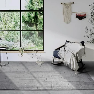 Abbildung von Villeroy &amp; Boch Wollteppich &quot;Wilhelmine&quot;, rechteckig, Handgewebt, Wolle, Natur, Wohnzimmer, Geometrie, Boho, Design