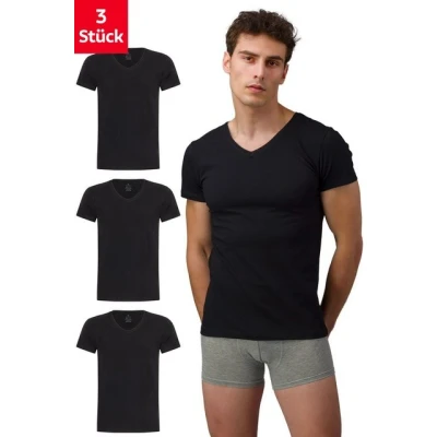 Abbildung von Burnell &amp; Son 3 PACK Vneck Unterhemd/shirt, Herren, Größe: 3XL, Black