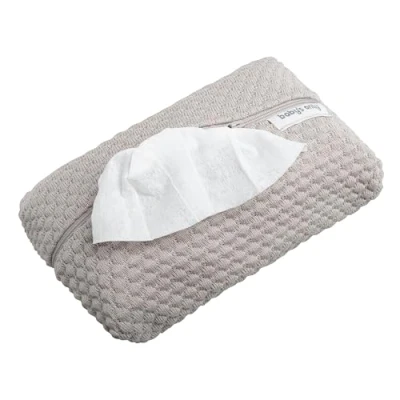 Abbildung von Baby&#039;s Only Baby Feuchttücherbezug Sky Gestrickte Feuchttücher Box Bezug aus Baumwolle für Wipes Organizer Wickeltasche Urban Taupe