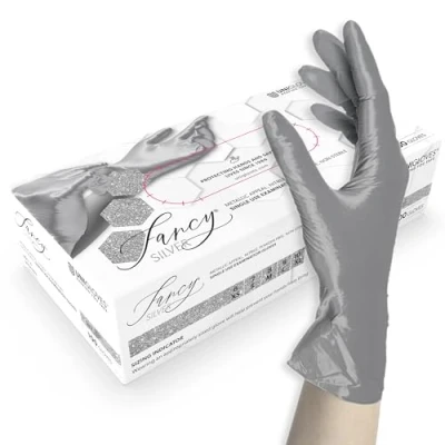 Abbildung von FANCY SILVER Nitrilhandschuhe L 100 Handschuhe