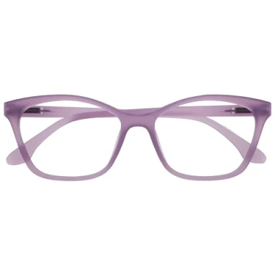 Abbildung von OPULIZE KAT Lesebrille Cat Eye Katzenaugen Fassung Mattes Lila Herren &amp; Damen Federscharniere R59 5 +1.50