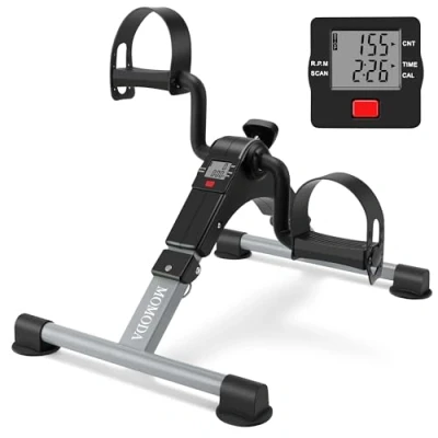 Abbildung von Under Desk Pedal Exerciser Mini Bike für Beine/Arme Faltbarer Peddler mit LCD Display Zuhause/Büro