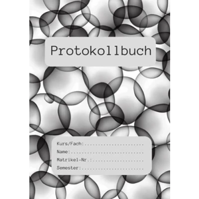 Abbildung von Protokollbuch: Notizbuch a4 kariert für Notizen von Experimenten Labor und Studium Naturwissenschaft
