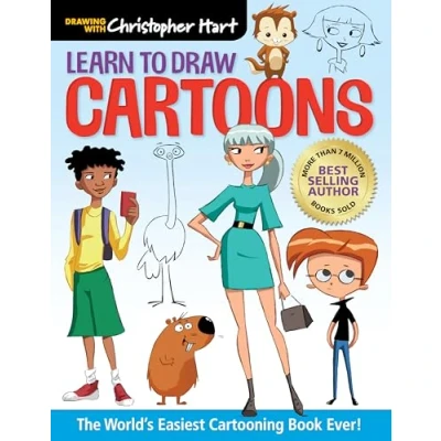 Abbildung von Learn to Draw Cartoons: The World&#039;s Easiest Cartooning Book Ever! (Drawing with Christopher Hart)