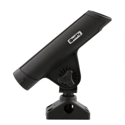 Abbildung von Scotty Rodmaster II Rod Holder Black W/ 0241 Side / Deck Mount Bootsrutehalter