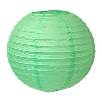 Abbildung von Creativery Papier Lampion 25cm (mintgrün/Mint 513) // Laterne Hochzeit Party Wohnungsdeko Hängedeko Raumdeko Geburtstag Feier