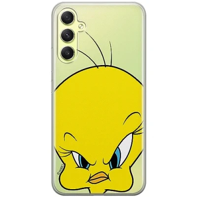Abbildung von ERT GROUP Handyhülle für Samsung A34 5G Original und offiziell Lizenziertes Looney Tunes Muster Tweety 002 optimal an die Form des Handy angepasst, teilweise transparent