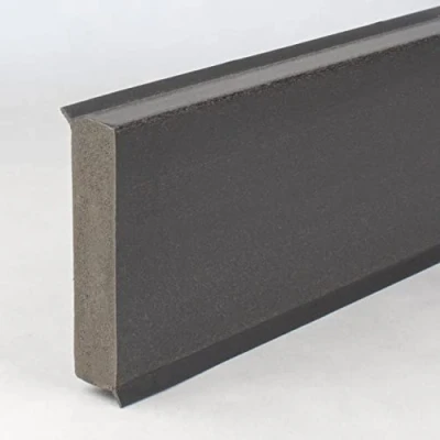 Abbildung von PROVISTON Sockelleiste Hartschaum PVC, 12 x 60 2500 mm, Basalt, Kunststoff Fußleiste