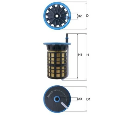 Abbildung von MAHLE ORIGINAL KX 515 Kraftstofffilter Filtereinsatz CITROËN: Jumper II Kastenwagen, Bus, Pritsche/Fahrgestell