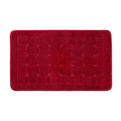 Abbildung von Emma Barclay Orkney Badematte, Kreuzschraffur, 45 x 75 cm, Bordeaux