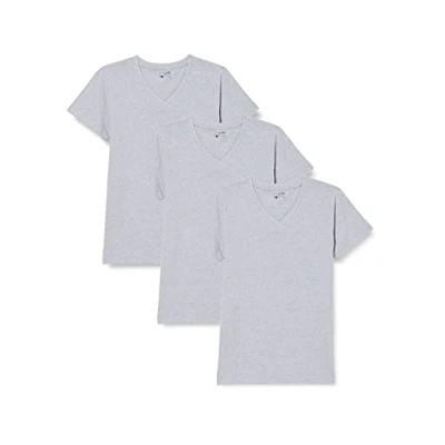 Abbildung von berydale Damen T Shirt Bd158, Hellgrau Melange 3er Pack, XS