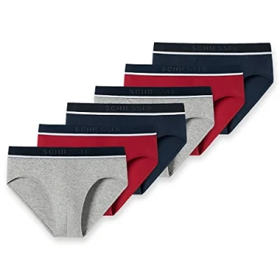 Abbildung von Schiesser 95/5 Organic Cotton Rio Slip/Unterhose 6er Pack (6 Grau/Rot/Blau)
