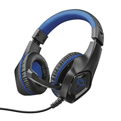 Abbildung von Trust Gaming Headset GXT 404B für PS4 und PS5 Rana Kabelgebundene Kopfhörer mit Flexibles, Abnehmbares Mikrofon Einstellbarer Kopfbügel Playstation 4 5 Blau, 23309