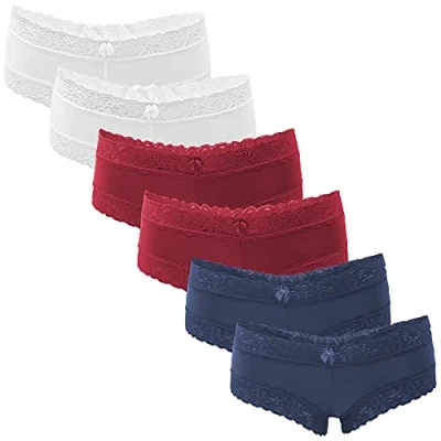Abbildung von Fabio Farini 6ERPACK Panties, Damen, Größe: 40, Weiß/blau/rot