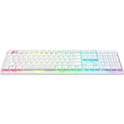 Abbildung von Razer Deathstalker V2 Pro (Purple Switch) Kabellose Optische Low Profile Gaming Tastatur (Klickende Switches, HyperSpeed Wireless, Bluetooth 5.0) QWERTY US Layout Weiß