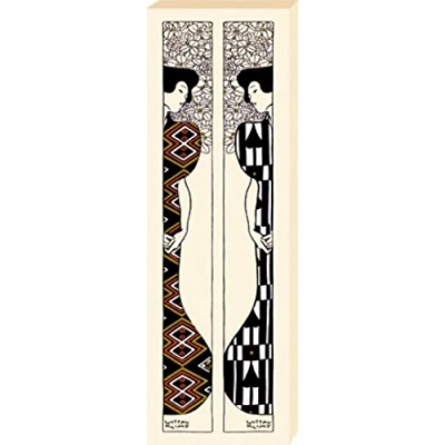 Abbildung von 1art1 Gustav Klimt Poster Zwei Silhouetten, 1912 Bilder Leinwand Bild Auf Keilrahmen XXL Wandbild Kunstdruck Als Leinwandbild 90x30 cm