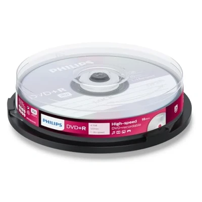 Abbildung von Philips DVD+R Rohlinge (4.7 GB Data/ 120 Minuten Video, 16x High Speed Aufnahme, 10er Spindel)