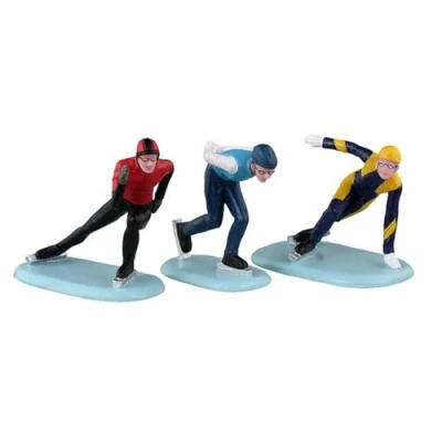 Abbildung von Speed Skaters 3er Set Weihnachtsfigur LEMAX