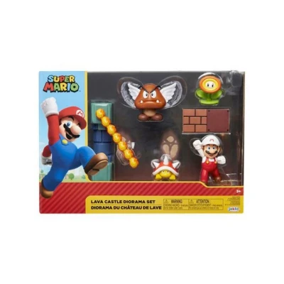 Abbildung von Super Mario Actionfigur Nintendo 5er Figuren Set Lava Castle Diorama, 6,5 cm, (5 tlg)