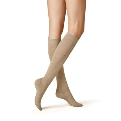 Abbildung von KUNERT Damen Kniestrümpfe Soft Wool Cotton weich Beige mel. 8320 35 38