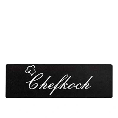 Abbildung von Homeyourself Chefkoch Dekoschild Türschild schwarz zum kleben