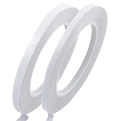 Abbildung von YISUMEI 2 Rollen Doppelseitiges Klebeband Set Starke Selbstklebeband für Büro DIY Handwerk, Jede Rolle 25 Meter lang, Breite 6/9mm