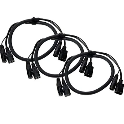 Abbildung von 3er Set Pronomic Stage IECD 1 DMX Hybridkabel C/DMX (Kombi Kabel für Stromversorgung und Signal, Länge: m) Schwarz