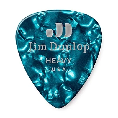 Abbildung von Dunlop DL P 0106 483P11 H Genuine Celluloid Classic Pick (12 Stück) turquoise