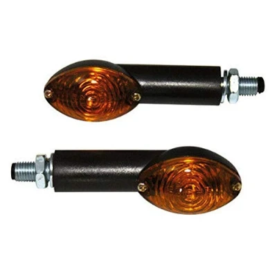 Abbildung von Shin Yo Blinkerpaar Cateye 12V/H21 M10 lang carbonlook getöntes Glas