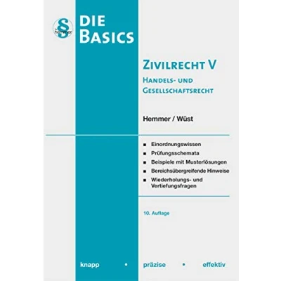 Abbildung von 11450 Skript Basics Zivilrecht V Handels und Gesellschaftsrecht (Skripten Zivilrecht)