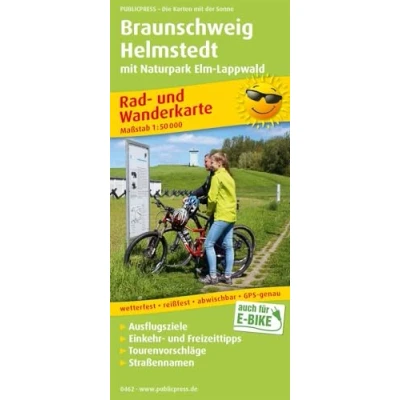 Abbildung von Braunschweig Helmstedt mit Naturpark Elm Lappwald: Rad und Wanderkarte Ausflugszielen, Einkehr &amp; Freizeittipps, wetterfest, reissfest, ... 1:50000 (Rad Wanderkarte: RuWK)